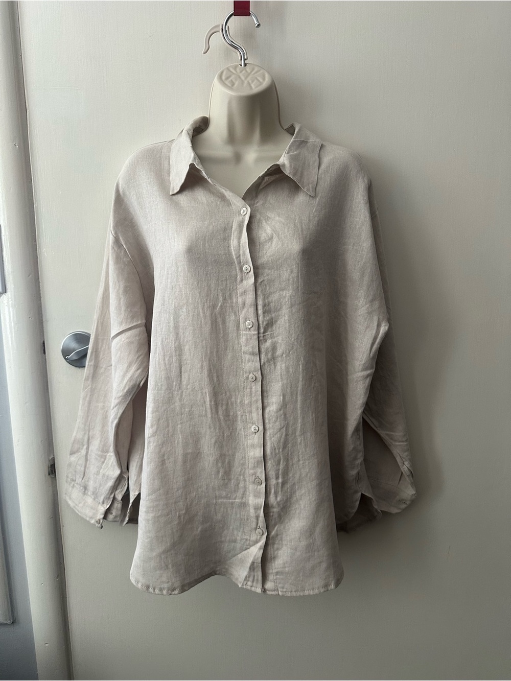 Blank NYC Blush Linen Button-Down Shirt